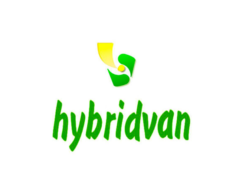 Logo with written text hybridvan