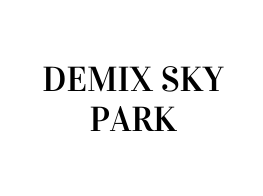 Logo with written text demix sky park