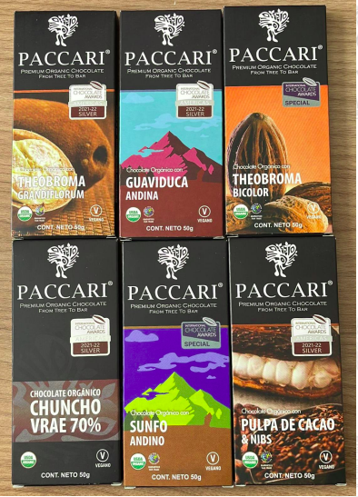 Chocolate bars produced by Paccari